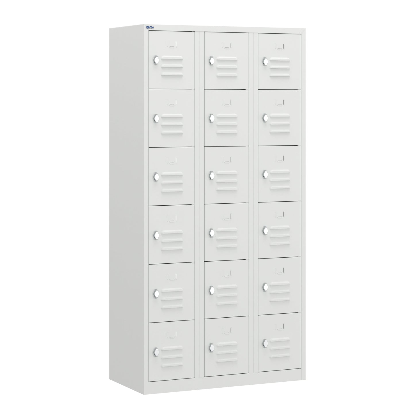 RH Series, Commercial Grade Steel 6-Tier Locker, Louver Vents, Banks of 1, 2, 3, or 4