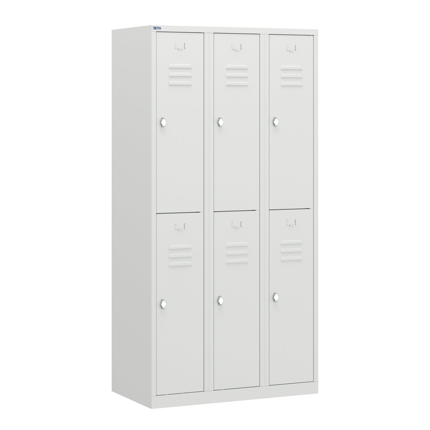 RH Series, Commercial Grade Steel 2-Tier Locker, Louver Vents, Banks of 1, 2, 3, or 4
