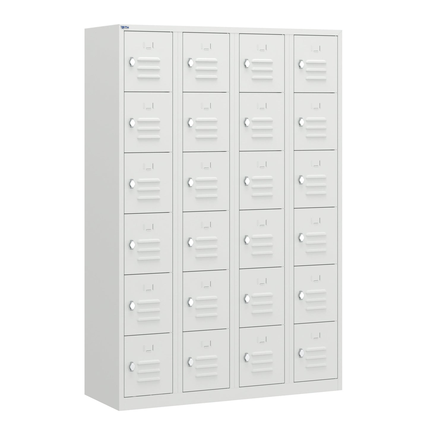 RH Series, Commercial Grade Steel 6-Tier Locker, Louver Vents, Banks of 1, 2, 3, or 4