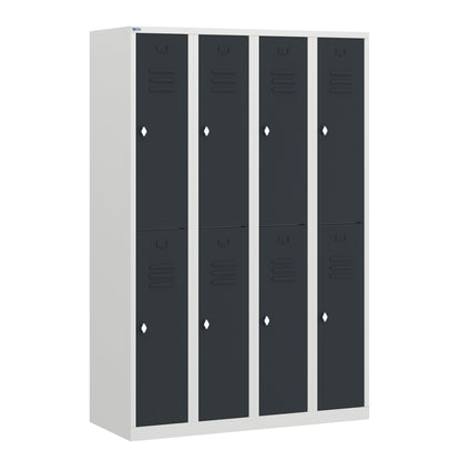 RH Series, Commercial Grade Steel 2-Tier Locker, Louver Vents, Banks of 1, 2, 3, or 4