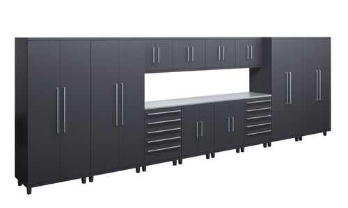 Prestige Series 14pc Cabinet Set with Base, Tool, Wall Cabinets and 36" Lockers