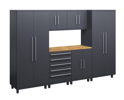 Prestige Series 7pc Cabinet Set with Base, Tool, Wall Cabinets and 36" Lockers