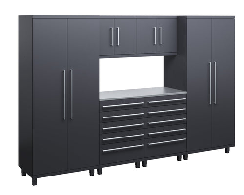 Prestige Series 7pc Cabinet Set with Tool, Wall Cabinets and 30" Lockers