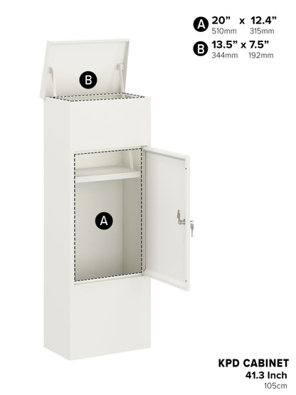 Lockable Outdoor Parcel Drop Box – Secure Package Locker with Protective Overhang | Multiple Sizes & Colors - KPD Series