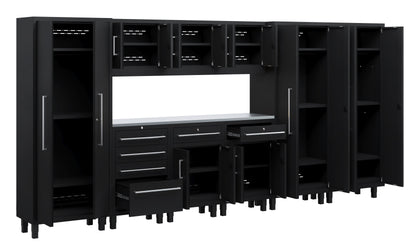 Core Plus Series 10pc Cabinet Set with Base, Split, Tool Drawer, Wall Cabinets and 30" Lockers