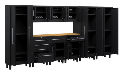 Core Plus Series 10pc Cabinet Set with Base, Split, Tool Drawer, Wall Cabinets and 30" Lockers