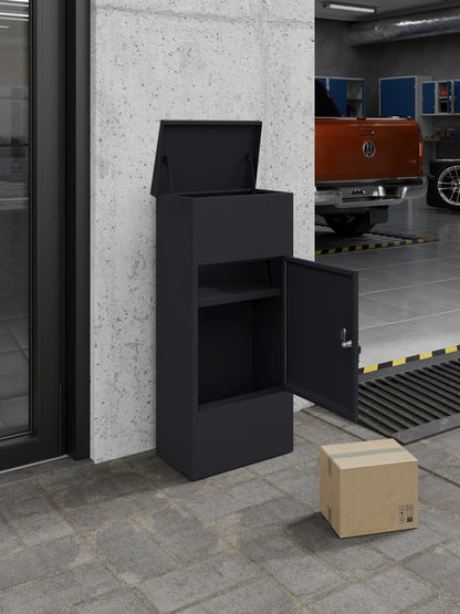 Lockable Outdoor Parcel Drop Box – Secure Package Locker with Protective Overhang | Multiple Sizes & Colors - KPD Series
