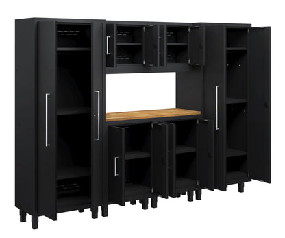 Core Plus Series 7pc Cabinet Set with Base, Wall Cabinets and 30" Lockers