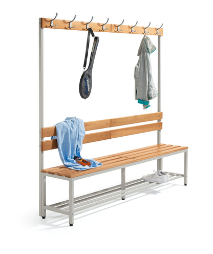 CB-ASK Multipurpose Bench with Shoe Space and Back Support – Light Gray (Flat Pack)