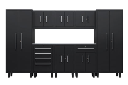 Core Plus Series 9pc Cabinet Set with Base, Tool Drawer, Split, Wall Cabinets and 30" Lockers