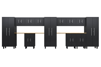 Core Plus Series 14pc Cabinet Set with Base, Wall Cabinets and 30" Lockers