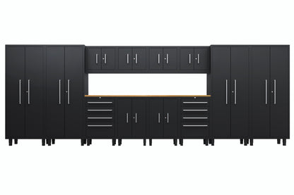 Core Plus Series 14pc Cabinet Set with Base, Tool Drawer, Wall Cabinets and 30" Lockers