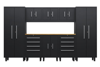 Core Plus Series 9pc Cabinet Set with Base, Tool Drawers, Wall Cabinets and 30" Lockers
