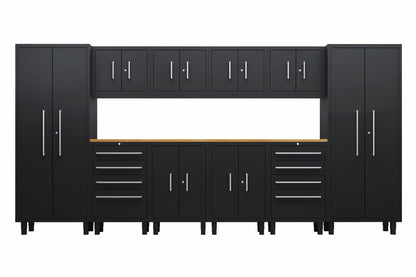 Core Plus Series 12pc Cabinet Set with Base, Tool Drawer, Wall Cabinets and 30" Lockers