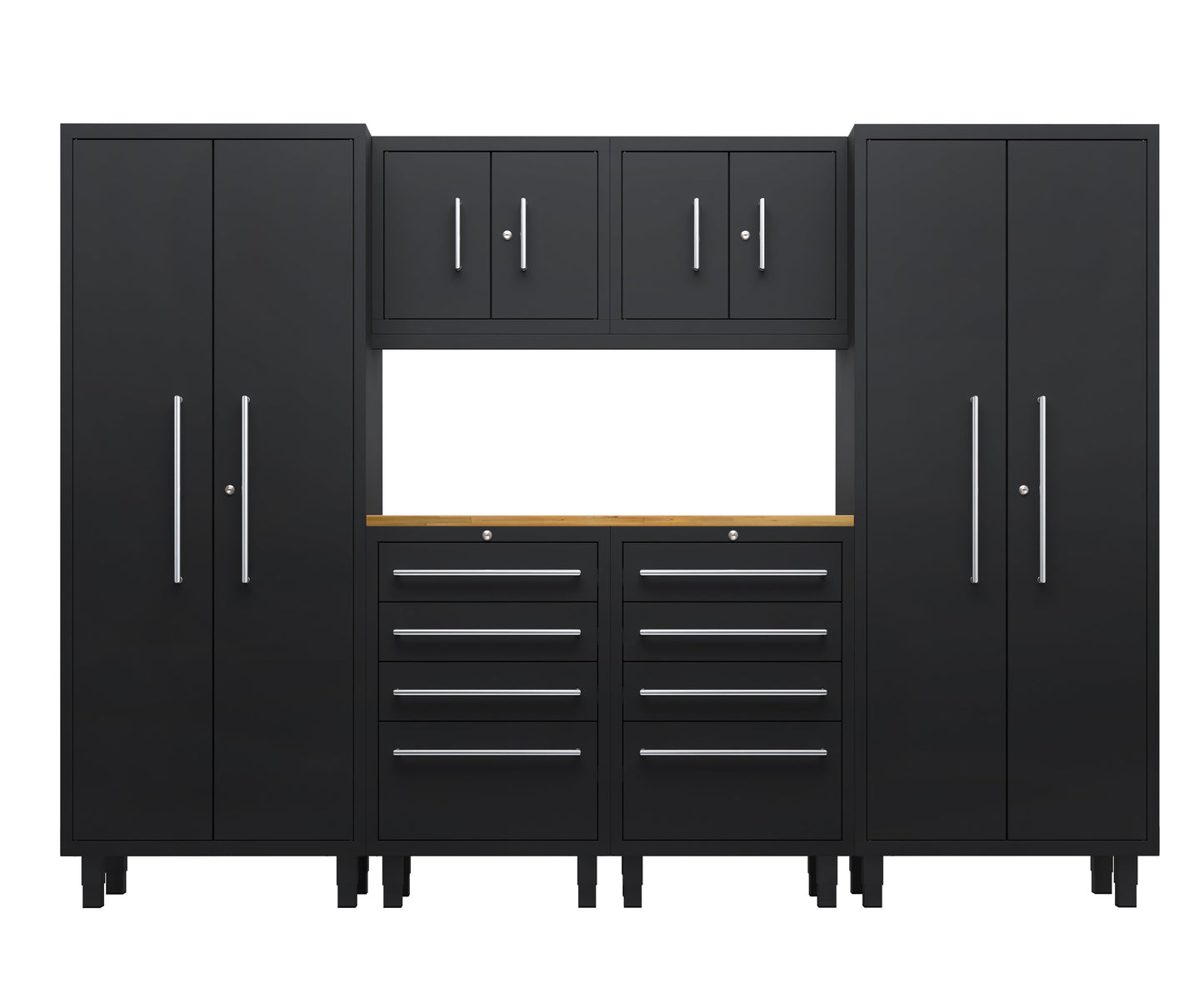 Core Plus Series 7pc Cabinet Set with Tool, Wall Cabinets and 30" Lockers