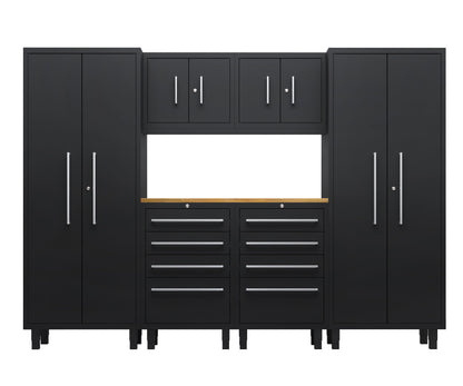 Core Plus Series 7pc Cabinet Set with Tool, Wall Cabinets and 30" Lockers