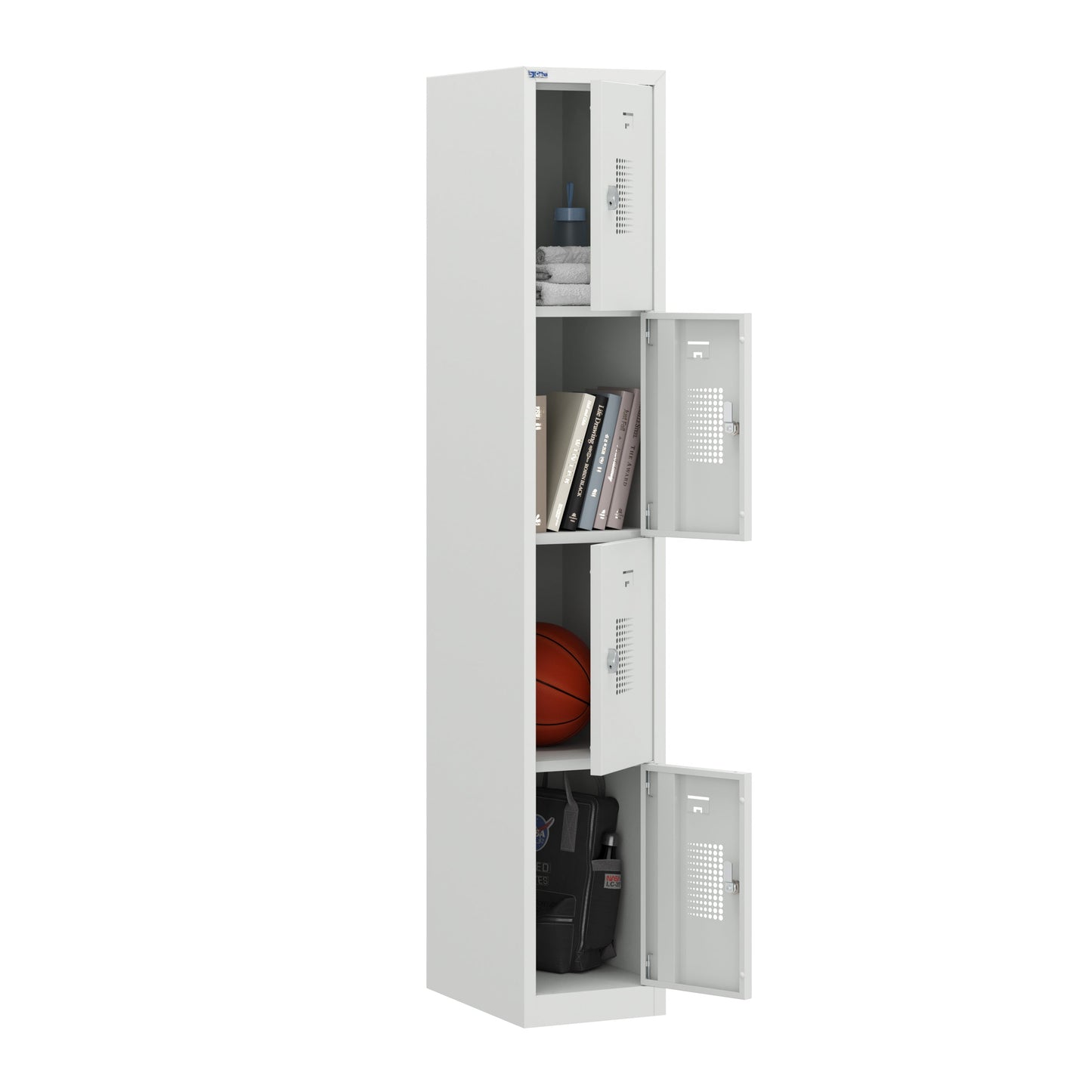 NH Series 4-Tier Premium Steel Locker with Front Vents, Heavy Duty