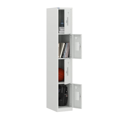 NH Series 4-Tier Premium Steel Locker with Front Vents, Heavy Duty