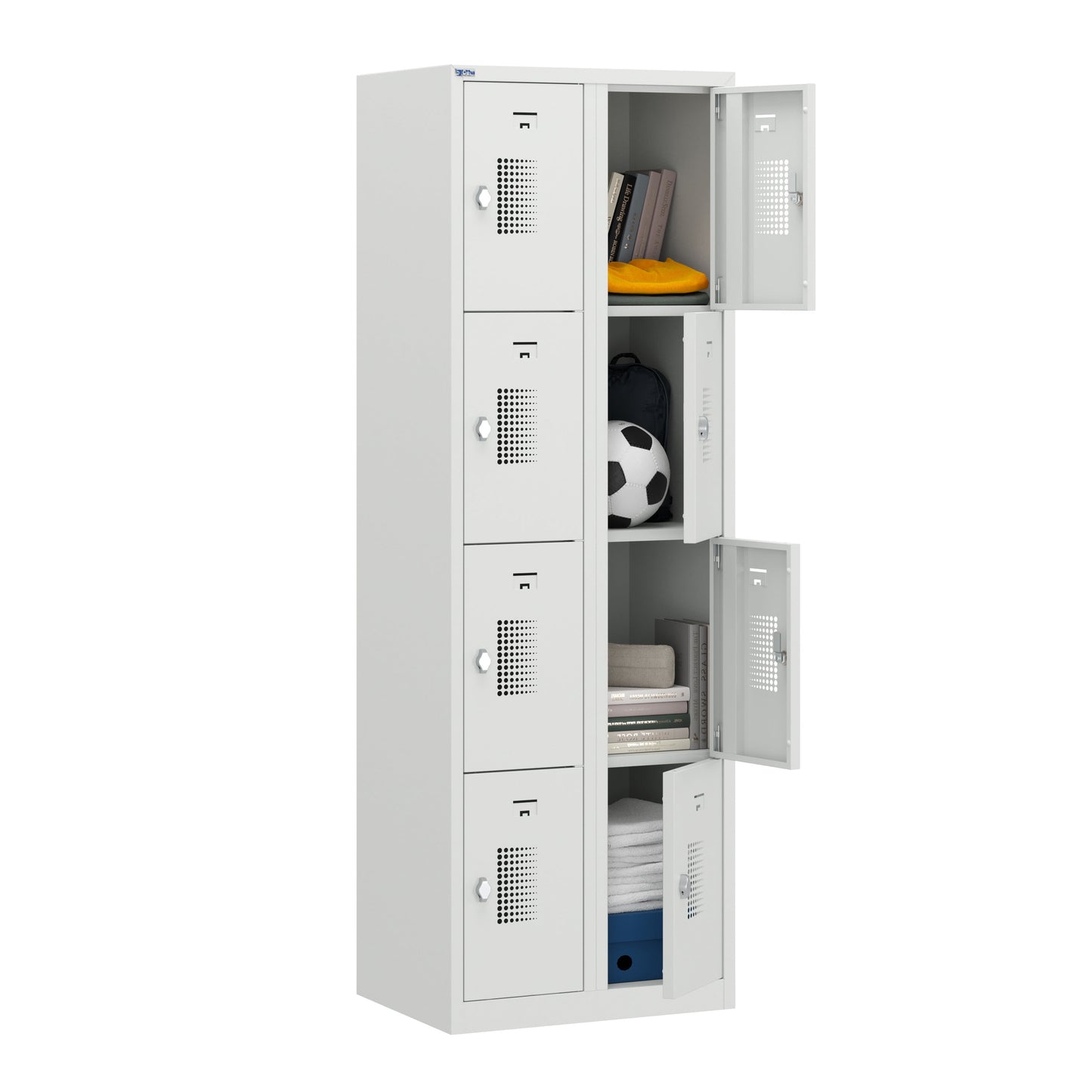 NH Series 4-Tier Premium Steel Locker with Front Vents, Heavy Duty