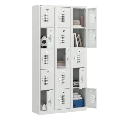 NH Series 5-Tier Premium Steel Locker with Front Vents, Heavy Duty