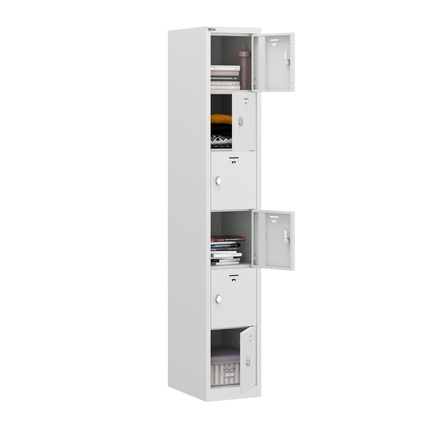 VH Series Premium Steel 6-Tier Lockers, Rear Ventilated