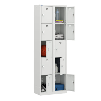VH Series Premium Steel 5-Tier Lockers, Rear Ventilated