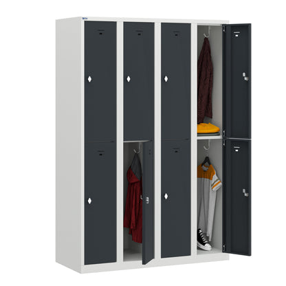 VH Series Premium Steel 2-Tier Lockers, Rear Ventilated