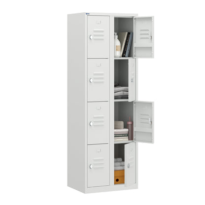 RH Series, Commercial Grade Steel 4-Tier Locker, Louver Vents, Banks of 1, 2, 3, or 4