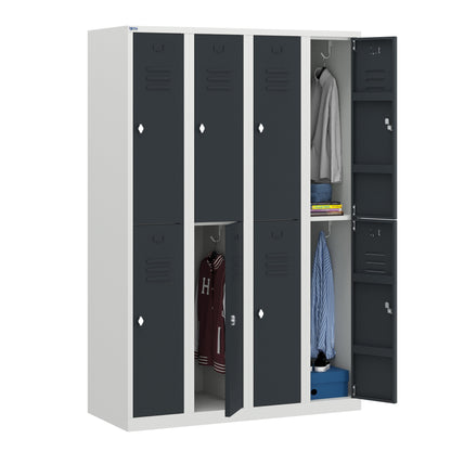RH Series, Commercial Grade Steel 2-Tier Locker, Louver Vents, Banks of 1, 2, 3, or 4