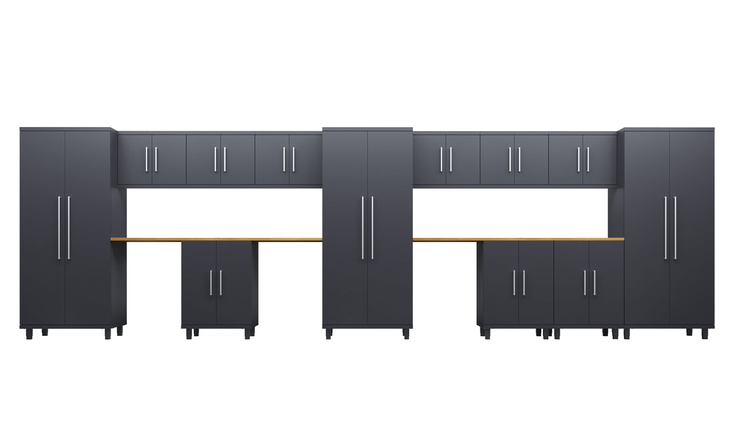 Prestige Series 14pc Cabinet Set with Base, Wall Cabinets and 36" Lockers