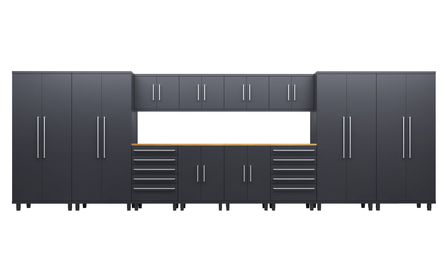 Prestige Series 14pc Cabinet Set with Base, Tool, Wall Cabinets and 36" Lockers