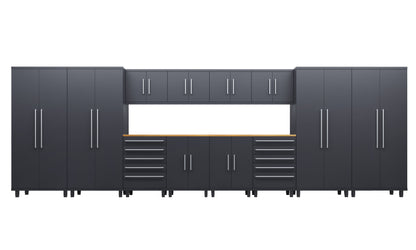 Prestige Series 14pc Cabinet Set with Base, Tool, Wall Cabinets and 36" Lockers