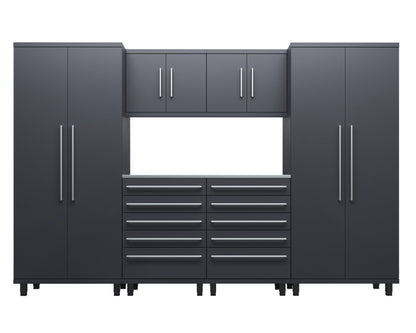 Prestige Series 7pc Cabinet Set with Tool, Wall Cabinets and 30" Lockers