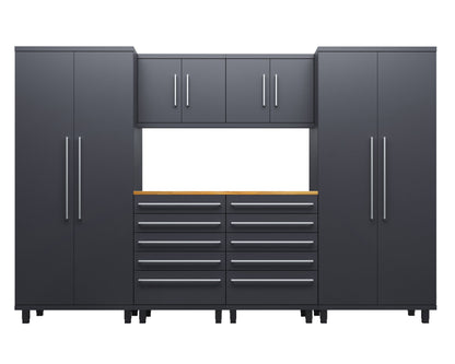 Prestige Series 7pc Cabinet Set with Tool, Wall Cabinets and 30" Lockers