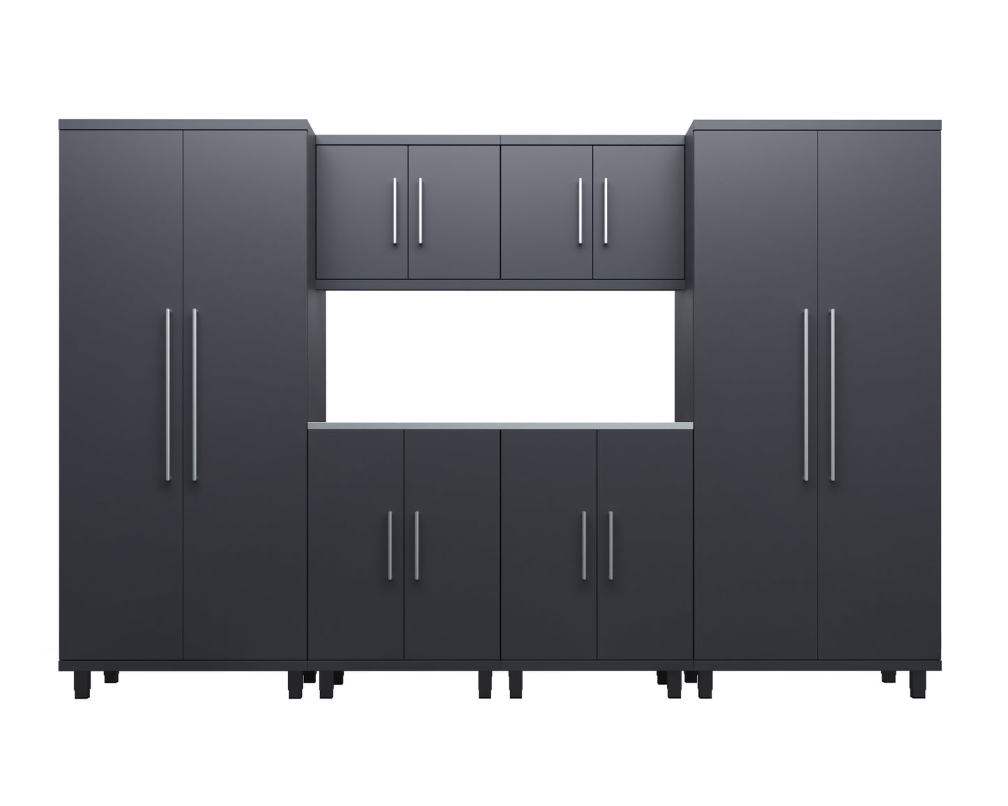 Prestige Series 7pc Cabinet Set with Base, Wall Cabinets and 36" Lockers