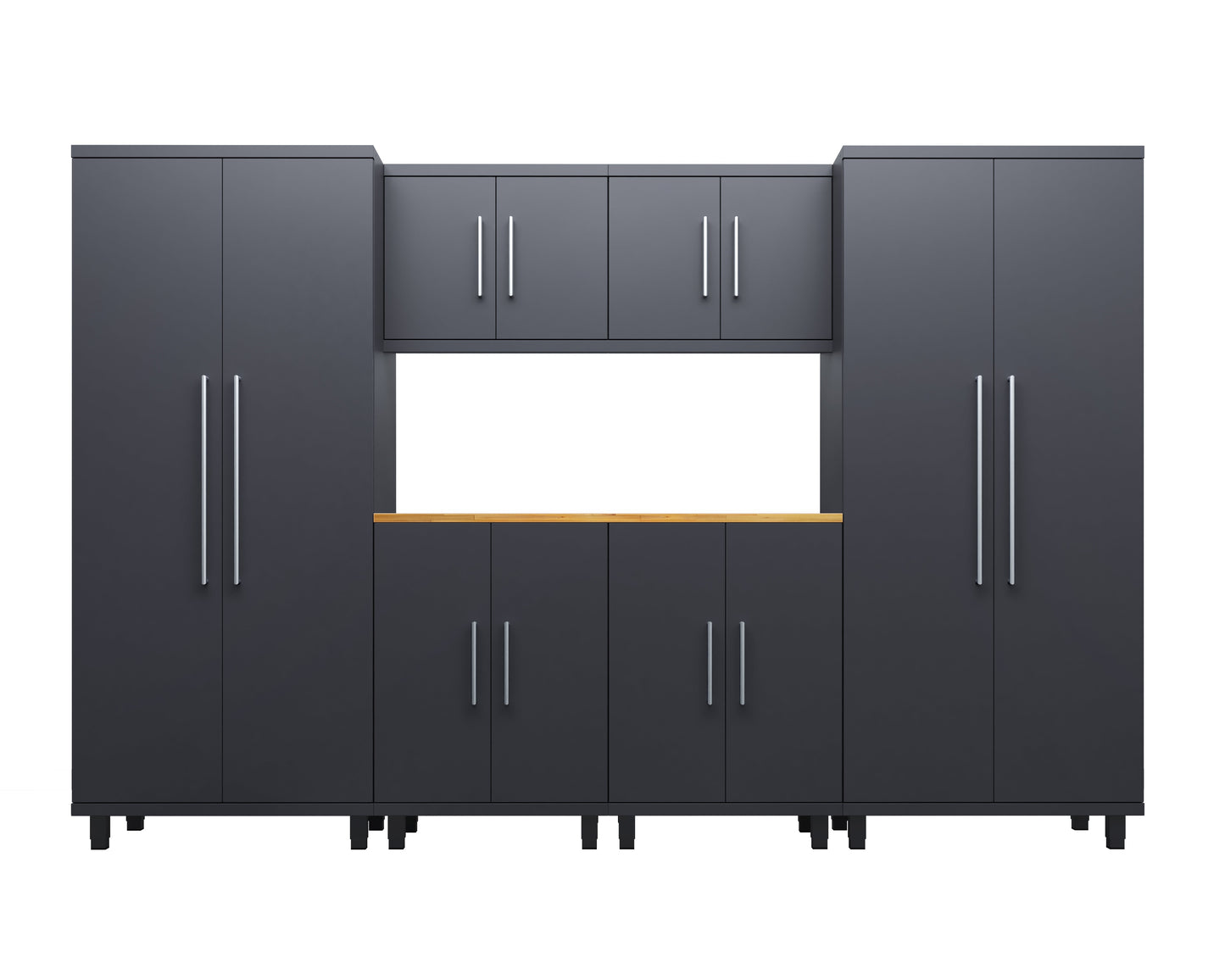 Prestige Series 7pc Cabinet Set with Base, Wall Cabinets and 36" Lockers