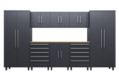 Prestige Sereis 9pc Cabinet Set with Base, Tool Drawer, Wall Cabinets and 36" Lockers