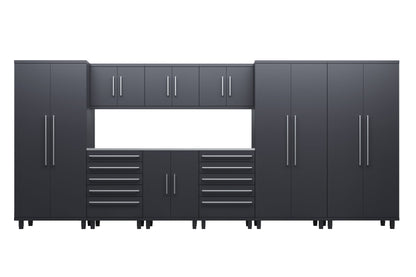Prestige Series 10pc Cabinet Set with Base, Tool Drawer, Wall Cabinets and 36" Lockers