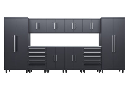 Prestige Series 12pc Cabinet Set with Base, Tool Drawer, Wall Cabinets and 36" Lockers