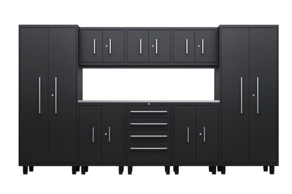 Core Plus Series 9pc Cabinet Set with Base, Tool Drawer, Wall Cabinets and 30" Lockers
