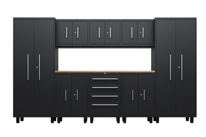Core Plus Series 9pc Cabinet Set with Base, Tool Drawer, Wall Cabinets and 30" Lockers