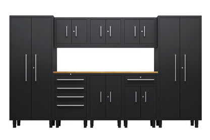 Core Plus Series 9pc Cabinet Set with Base, Tool Drawer, Split, Wall Cabinets and 30" Lockers
