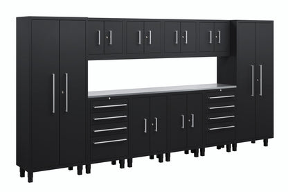 Core Plus Series 12pc Cabinet Set with Base, Tool Drawer, Wall Cabinets and 30" Lockers
