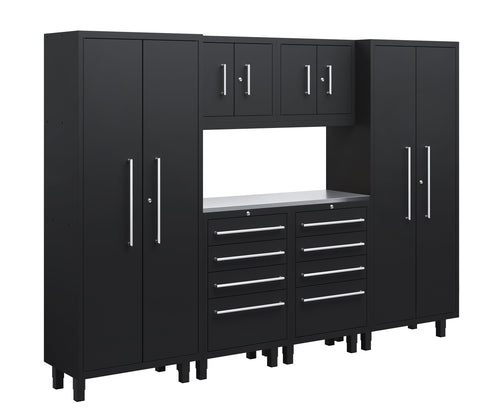 Core Plus Series 7pc Cabinet Set with Tool, Wall Cabinets and 30" Lockers