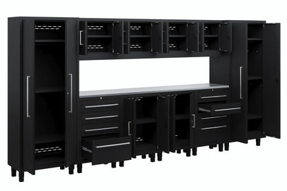 Core Plus Series 12pc Cabinet Set with Base, Tool Drawer, Wall Cabinets and 30" Lockers