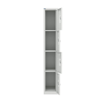 NH Series 4-Tier Premium Steel Locker with Front Vents, Heavy Duty