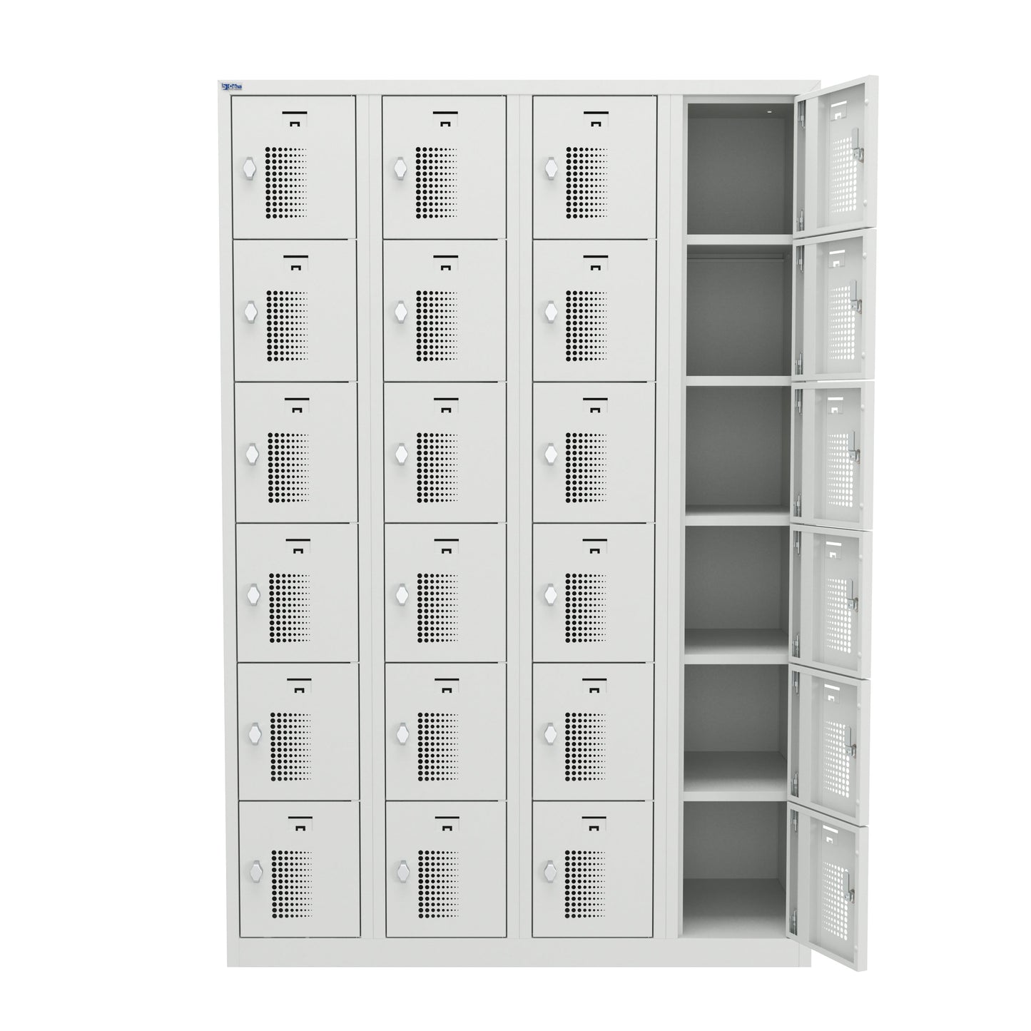 NH Series 6-Tier Premium Steel Locker with Front Vents, Heavy Duty