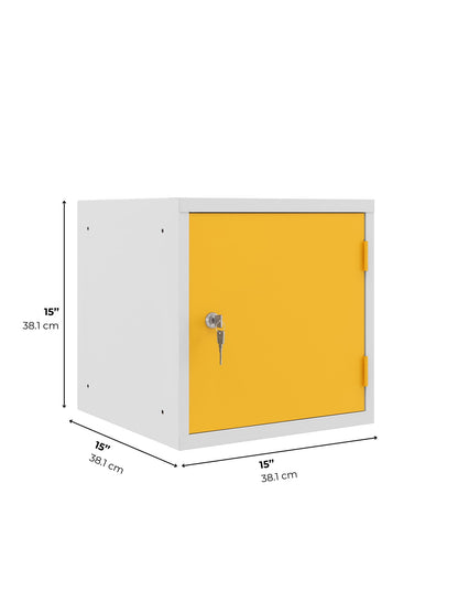 Stackable Cube Lockers, OKK Series, Lockable, 12" & 15", Multi-Color