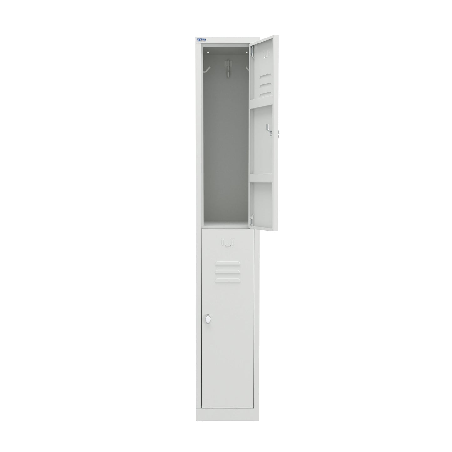 RH Series, Commercial Grade Steel 2-Tier Locker, Louver Vents, Banks of 1, 2, 3, or 4