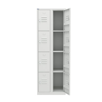 RH Series, Commercial Grade Steel 4-Tier Locker, Louver Vents, Banks of 1, 2, 3, or 4